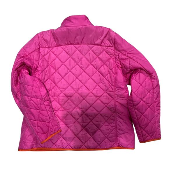 Land’s End Girls Quilted Coat Size Large 12/14 Pink - Picture 2 of 7